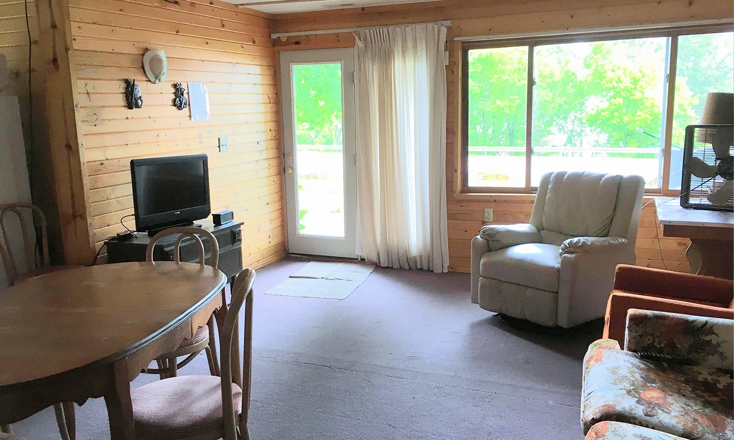 Camp Lacupolis Cabin Living Room